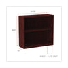 Alera® Valencia™ Series Bookcase, Two-Shelf, 31.75w x 14d x 29.5h, Mahogany Bookcases-Shelf Bookcase - Office Ready