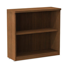 Alera® Valencia™ Series Bookcase,Two-Shelf, 31 3/4w x 14d x 29 1/2h, Modern Walnut