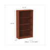 Alera® Valencia™ Series Bookcase, Four-Shelf, 31.75w x 14d x 54.88h, Medium Cherry Bookcases-Shelf Bookcase - Office Ready