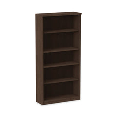 Alera® Valencia™ Series Bookcase, Five-Shelf, 31 3/4w x 14d x 64 3/4h, Espresso