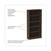 Alera® Valencia™ Series Bookcase, Five-Shelf, 31 3/4w x 14d x 64 3/4h, Espresso Bookcases-Shelf Bookcase - Office Ready