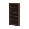 Alera® Valencia™ Series Bookcase, Five-Shelf, 31 3/4w x 14d x 64 3/4h, Espresso Bookcases-Shelf Bookcase - Office Ready