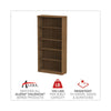 Alera® Valencia™ Series Bookcase, Five-Shelf, 31 3/4w x 14d x 64 3/4h, Modern Walnut Bookcases-Shelf Bookcase - Office Ready