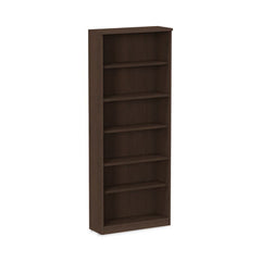 Alera® Valencia™ Series Bookcase, Six-Shelf, 31.75w x 14d x 80.25h, Espresso