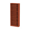 Alera® Valencia™ Series Bookcase, Six-Shelf, 31.75w x 14d x 80.25h, Medium Cherry Bookcases-Shelf Bookcase - Office Ready
