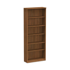 Alera® Valencia™ Series Bookcase, Six-Shelf, 31.75w x 14d x 80.25h, Modern Walnut