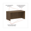 Alera® Valencia™ Series Straight Front Desk Shell, 59.13" x 29.5" x 29.63", Modern Walnut Desks-Desk Shells - Office Ready