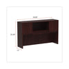 Alera® Valencia™ Series Hutch, 58.88w x 15d x 35.38h, Mahogany Hutches-Office Hutch - Office Ready