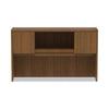 Alera® Valencia™ Series Hutch, 4 Compartments, 58.88" x 15" x 35.38", Modern Walnut Hutches-Office Hutch - Office Ready