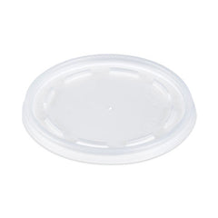 Dart® Plastic Lids for Cups, Fits 12 oz to 24 oz Foam Cups, Vented, Translucent, 100/Pack, 10 Packs/Carton