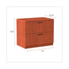 Alera® Valencia™ Series Two-Drawer Lateral File, 2 Legal/Letter-Size File Drawers, Medium Cherry, 34" x 22.75" x 29.5" File Cabinets-Lateral File - Office Ready
