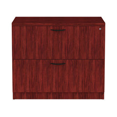 Alera® Valencia™ Series Two-Drawer Lateral File, 2 Legal/Letter-Size File Drawers, Mahogany, 34" x 22.75" x 29.5"