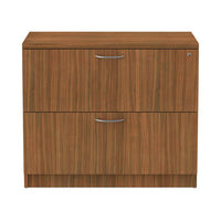 Alera® Valencia™ Series Two-Drawer Lateral File, 2 Legal/Letter-Size File Drawers, Modern Walnut, 34