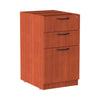 Alera® Valencia™ Series Box/Box/File Full Pedestal File, Left/Right, 3-Drawers: Box/Box/File, Legal/Letter, Cherry, 15.63" x 20.5" x 28.5" File Cabinets-Vertical Pedestal - Office Ready