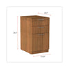 Alera® Valencia™ Series Box/Box/File Full Pedestal File, Left/Right, 3-Drawer: Box/Box/File, Legal/Letter, Modern Walnut,15.63 x 20.5 x 28.5 File Cabinets-Vertical Pedestal - Office Ready