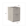 Alera® Valencia™ Series File/File Full Pedestal File, Left or Right, 2 Legal/Letter-Size File Drawers, Gray, 15.63" x 20.5" x 28.5" File Cabinets-Vertical Pedestal - Office Ready