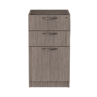 Alera® Valencia™ Series Box/Box/File Full Pedestal File, Left/Right, 3-Drawers: Box/Box/File, Legal/Letter, Gray, 15.63