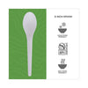 Eco-Products® Plantware® Compostable Cutlery, Spoon, 6", Pearl White, 50/Pack, 20 Pack/Carton Disposable Soup Spoons - Office Ready