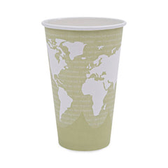 Eco-Products® World Art™ Hot Cups, 16 oz, Moss, 50/Pack