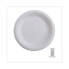 Eco-Products® Sugarcane Dinnerware, Plate, 10" dia, Natural White, 50/Pack Dinnerware-Plate, Bagasse - Office Ready