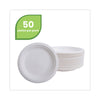 Eco-Products® Sugarcane Dinnerware, Plate, 10" dia, Natural White, 50/Pack Dinnerware-Plate, Bagasse - Office Ready