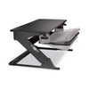 3M™ Precision Standing Desk, 35.4" x 22.2" x 6.2" to 20", Black Sit/Stand Desk-Mounted Adjustable-Height Desks - Office Ready