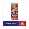 Hefty® Slider Bags, 1 gal, 1.5 mil, 10.56" x 11", Clear, 30/Box Zipper & Slider Food Storage Bags - Office Ready