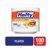 Hefty® Soak Proof Tableware, Foam Plates, 8.88" dia, White, 100/Pack Dinnerware-Plate, Foam - Office Ready