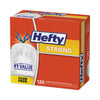 Hefty® Strong Tall Kitchen Drawstring Bags, 13 gal, 0.9 mil, 24" x 27.75", White, 120/Box Bags-Tall Kitchen, Lawn & Leaf Bags - Office Ready