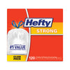 Hefty® Strong Tall Kitchen Drawstring Bags, 13 gal, 0.9 mil, 23.75" x 27", White, 90/Box, 3 Boxes/Carton Bags-Tall Kitchen, Lawn & Leaf Bags - Office Ready