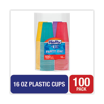 Hefty Cups Assorted Color 16 oz