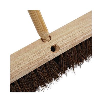 O-Cedar MaxiStrong Angle Broom, Polypropylene Bristles, 56 Handle, Black, 6/Carton