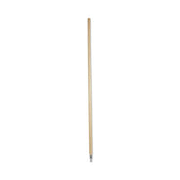 Boardwalk® Metal Tip Threaded Hardwood Broom Handle, 1 1/8 dia x 60, Natural Mop and Broom Handles-Broom/Threaded - Office Ready