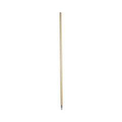 Boardwalk® Metal Tip Threaded Hardwood Broom Handle, 1 1/8 dia x 60, Natural