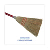 Boardwalk® Corn Fiber Lobby/Toy Broom, Corn Fiber Bristles, 39" Overall Length, Red, 12/Carton Brooms-Traditional Corn/Synthetic Broom - Office Ready