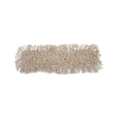Boardwalk® Industrial Dust Mop Head, Dust, Cotton, 24 x 3, White