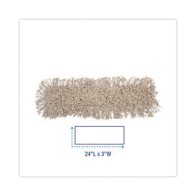 Boardwalk Industrial Dust Mop Head Hygrade Cotton 24W x 5D White