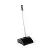 Boardwalk® Lobby Dust Pan, 11.75 x 37, 34" Handle, Plastic/Aluminum, Black/Silver Dustpans-Scoop, Plastic - Office Ready