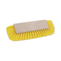 Boardwalk® Dual-Surface Scrub Brush, Yellow Polypropylene Bristles, 10
