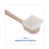 Boardwalk® Utility Brush, Cream Nylon Bristles, 5.5" Brush, 14.5" Tan Plastic Handle Cleaning Brushes-Scrub - Office Ready