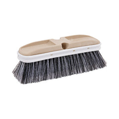 Boardwalk® Polystyrene Vehicle Brush, Black/White Polystyrene Bristles, 10" Brush