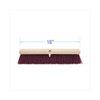 Boardwalk® Floor Brush Head, 3" Maroon Heavy-Duty Polypropylene Bristles, 18" Brush Push Broom Heads - Office Ready