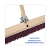 Boardwalk® Floor Brush Head, 3.25" Maroon Stiff Polypropylene Bristles, 36" Brush Push Broom Heads - Office Ready