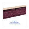 Boardwalk® Floor Brush Head, 3.25" Maroon Stiff Polypropylene Bristles, 36" Brush Push Broom Heads - Office Ready