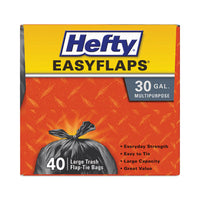 Hefty® Easy Flaps® Trash Bags, 30 gal, 0.85 mil, 30