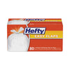 Hefty® Easy Flaps® Trash Bags, 13 gal, 0.8 mil, 23.75" x 28", White, 80/Box Bags-Tall Kitchen, Lawn & Leaf Bags - Office Ready
