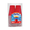 Hefty® Easy Grip® Disposable Plastic Party Cups, 9 oz, Red, 50/Pack, 12 Packs/Carton Cups-Cold Drink, Plastic - Office Ready