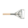 Boardwalk® Quick Change Metal Head Mop Handle, 54" Wood Handle Mop and Broom Handles-Wet Mop/Gate - Office Ready