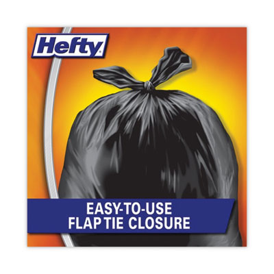 Hefty Flap Tie Small Trash Bags, 4 Gallon, 30 Count