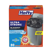 Hefty® Ultra Strong BlackOut® Tall-Kitchen Drawstring Bags, 13 gal, 0.9 mil, 23.75